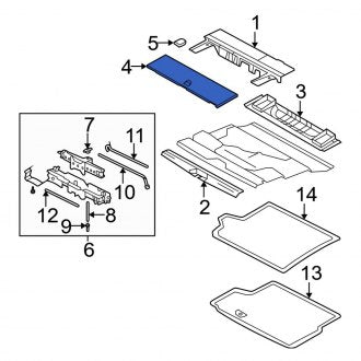 New OEM Rear Floor Jack Cover Fits, 2004-2006 Ford Expedition - Part # 4L1Z7845626AAA