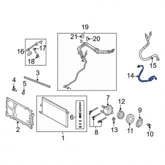 New OEM Front A/C Refrigerant Hose Fits, 2007-2009 Ford Expedition - Part # 7L1Z19867D
