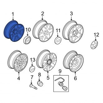 New OEM Wheel Fits, 2003-2009 Ford Expedition - Part # 7L1Z1015B
