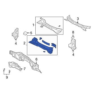 New OEM Cowl Panel Fits, 2009 Ford Expedition - Part # 9L1Z7802018A