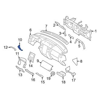 New OEM Left Instrument Panel Cover Fits, 2007-2014 Ford Expedition - Part # 7L1Z7804338BA