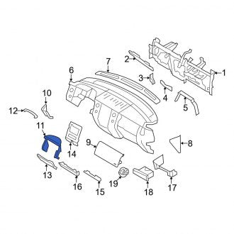 New OEM Instrument Cluster Bezel Fits, 2015-2017 Ford Expedition - Part # FL1Z78044D70AH
