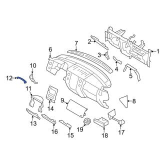 New OEM Left Instrument Panel Cover Fits, 2007-2014 Ford Expedition - Part # 7L1Z7804338AB