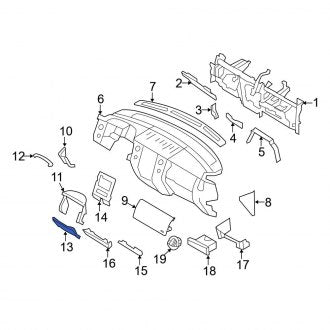 New OEM Instrument Panel Knee Bolster Fits, 2007-2014 Ford Expedition - Part # 7L1Z7804459AA