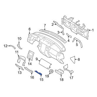 New OEM Instrument Panel Molding Fits, 2008-2012 Ford Expedition - Part # 7L1Z7804302CD