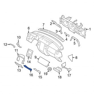 New OEM Instrument Panel Molding Fits, 2007-2014 Ford Expedition - Part # DL1Z7804608DB