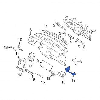 New OEM Instrument Panel Trim Panel Fits, 2009-2014 Ford Expedition - Part # 9L1Z7804302AC
