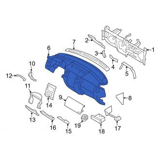 New OEM Dashboard Panel Fits, 2015-2017 Ford Expedition - Part # FL1Z7804320BC