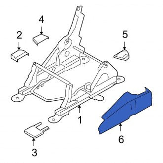 New OEM Front Right Seat Track Cover Fits, 2015-2017 Ford Expedition - Part # FL1Z7862162DA
