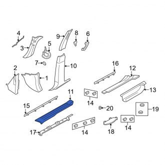 New OEM Rear Right Door Sill Plate Fits, 2015-2017 Ford Expedition - Part # FL1Z4013228AA