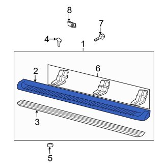 New OEM Left Running Board Step Pad Fits, 2011-2014 Ford Expedition - Part # 7L1Z16N455BB