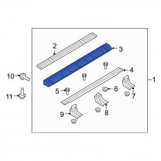 New OEM Right Running Board Fits, 2007-2010 Ford Expedition - Part # 7L1Z16450AB