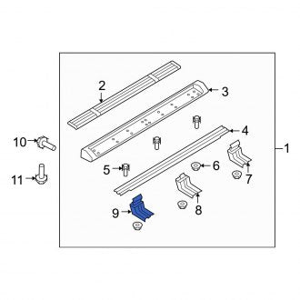New OEM Rear Left Running Board Reinforcement Bracket Fits, 2007-2009 Ford Expedition - Part # 6L1Z16A507AB