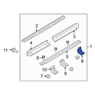 New OEM Front Running Board Reinforcement Bracket Fits, 2007-2009 Ford Expedition - Part # 6L1Z16474AA