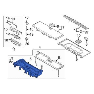 New OEM Trunk Floor Access Cover Bracket Fits, 2010-2014 Ford Expedition - Part # AL1Z40116A66AB