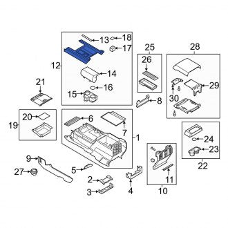 New OEM Rear Console Trim Panel Fits, 2018-2020 Ford Expedition - Part # JL1Z78045E24CC