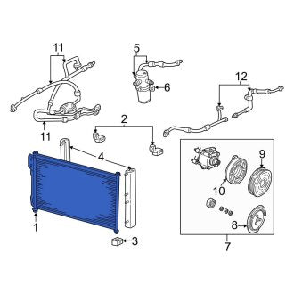 New OEM A/C Condenser Fits, 1997-2006 Ford Expedition - Part # EU2Z19712B
