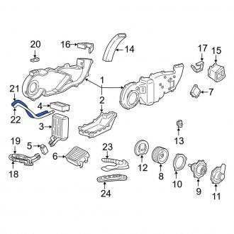 New OEM HVAC Heater Hose Fits, 2000-2002 Ford Expedition - Part # JL1Z18472D