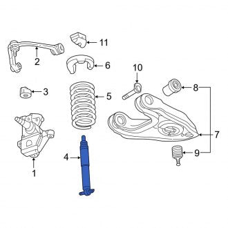 New OEM Front Suspension Shock Absorber Fits, 2002 Ford Expedition - Part # AU2Z18V124AX