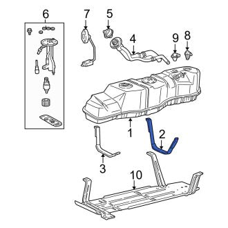 New OEM Rear Fuel Tank Strap Fits, 2002-2004 Ford Expedition - Part # 2L1Z9054DA