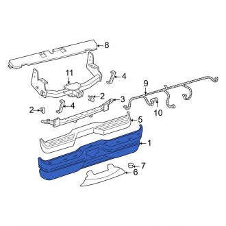 New OEM Rear Bumper Face Bar Fits, 1997-2002 Ford Expedition - Part # F75Z17906CA