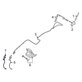 New OEM Rear Antenna Cable Fits, 2019-2023 Ford Ranger - Part # KB3Z18812C