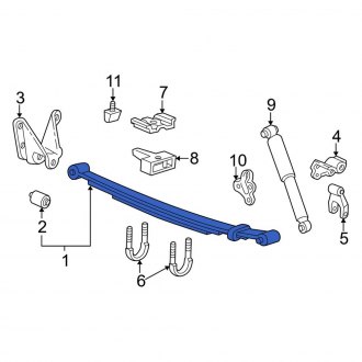 New OEM Rear Leaf Spring Assembly Fits, 2004 Ford Ranger - Part # 9L5Z5560B