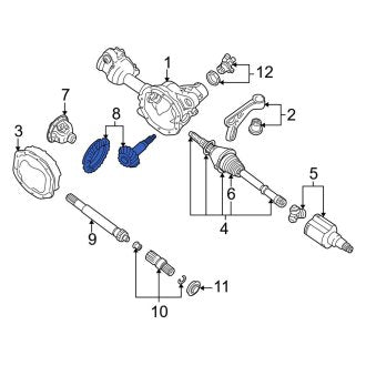 New OEM Front Differential Ring and Pinion Fits, 1995-2003 Ford Explorer - Part # F57Z3222DA
