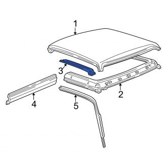 New OEM Center Roof Panel Reinforcement Fits, 1998-2011 Ford Ranger - Part # F87Z1050244AA