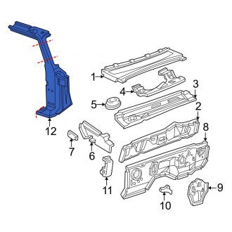 New OEM Left Body A-Pillar Fits, 1998-2011 Ford Ranger - Part # 4L5Z1002501AA