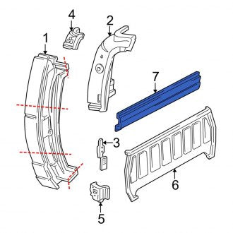 New OEM Inner Rear Body Reinforcement Fits, 2001-2011 Ford Ranger - Part # 1L5Z1040492AA