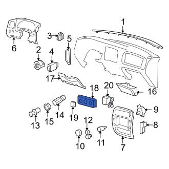 New OEM HVAC Temperature Control Panel Fits, 2005-2011 Ford Ranger - Part # 3L5Z18549AA