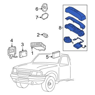 New OEM Rear Speaker Fits, 2006-2011 Ford Ranger - Part # 6U5Z18808MA