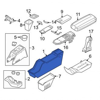 New OEM Front Center Center Console Fits, 2001-2011 Ford Ranger - Part # 1L5Z98045A36BAD