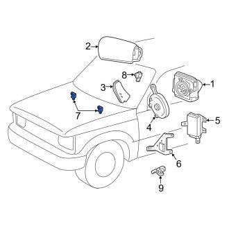 New OEM Air Bag Impact Sensor Fits, 1998 Ford Ranger - Part # F87Z14B004BA