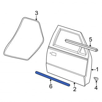 New OEM Front Door Molding Fits, 2006-2011 Ford Ranger - Part # 6L5Z1020878APTM