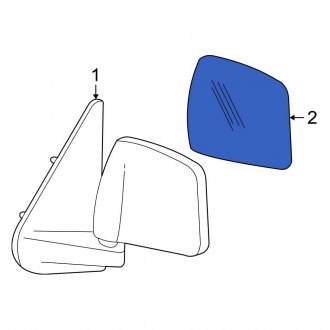 New OEM Front Right Door Mirror Glass Fits, 1998-2005 Ford Ranger - Part # F57Z17K707K