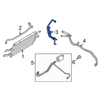 New OEM Front Automatic Transmission Oil Cooler Hose Assembly Fits, 2008-2009 Ford F-250 - Part # 7C3Z7R081HE