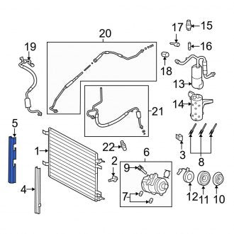 New OEM Left A/C Condenser Seal Fits, 2008-2010 Ford F-250 - Part # 8C3Z19E572B