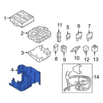 New OEM Outer Fuse Box Bracket Fits, 2008-2009 Ford F-250 - Part # 5C3Z14A254AA