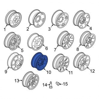 New OEM Wheel Fits, 2009-2010 Ford F-250 - Part # 8C3Z1015E
