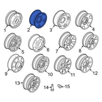 New OEM Wheel Fits, 2009-2010 Ford F-450 - Part # 8C3Z1015G