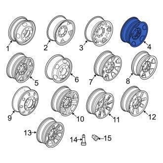 New OEM Wheel Fits, 2005-2008 Ford F-250 - Part # 5C3Z1015MA