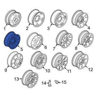 New OEM Wheel Fits, 2005-2009 Ford F-250 - Part # 6C3Z1015A