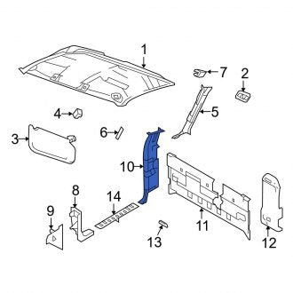 New OEM Left Truck Cab Corner Trim Panel Fits, 2008-2010 Ford F-250 - Part # 8C3Z25278D13AA