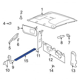 New OEM Right Door Sill Plate Fits, 2008-2010 Ford F-250 - Part # 9C3Z2813208BA