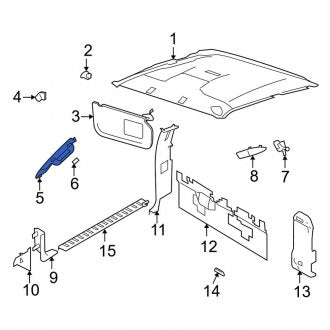 New OEM Right Body A-Pillar Trim Panel Fits, 2008-2010 Ford F-250 - Part # 8C3Z2503598CA