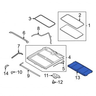New OEM Sunroof Cover Fits, 2007-2010 Ford Expedition - Part # 7L3Z78519A02AB
