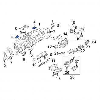 New OEM Lower Instrument Panel Cover Fits, 2008-2010 Ford F-250 - Part # 8C3Z2504338AA