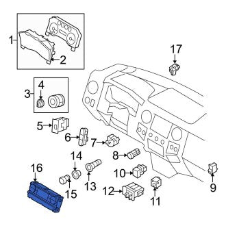 New OEM HVAC Temperature Control Panel Fits, 2008-2010 Ford F-250 - Part # 9C3Z19980J